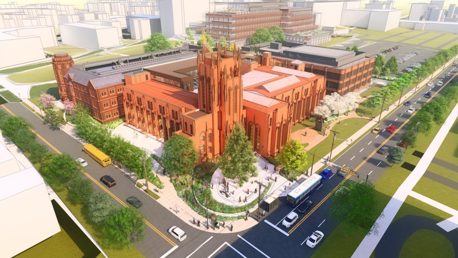 Rendering of the Yale Peabody Museum entrance at Whitney Avenue